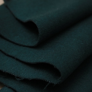 DARK GREEN - Double Faced Cashmere Wool Fabric - 150cm wide by the Yard