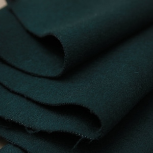 DARK GREEN - Double Faced Cashmere Wool Fabric - 150cm wide by the Yard