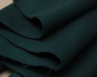 DARK GREEN - Double Faced Cashmere Wool Fabric - 150cm wide by the Yard