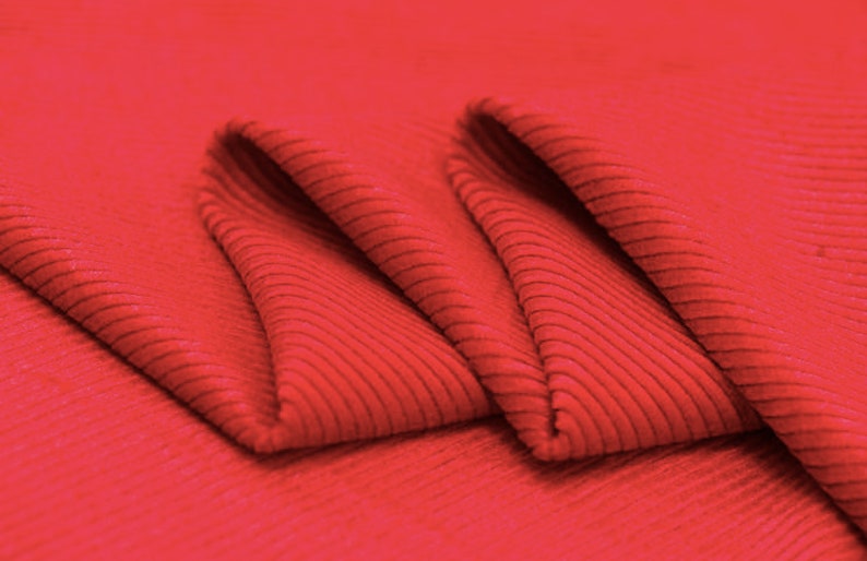 100/% silk corduroy fabric by the yard skirts Scarlet red tops dresses pants 80cm31 heavy silk fabric for AutumnSpring jackets