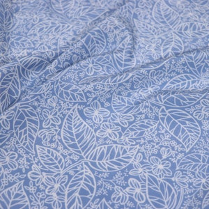 LANYEHU - 16 momme Floral Print Stretch Silk Crepe de Chine Fabric - 140cm wide by the Yard
