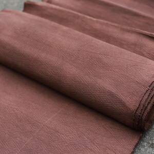 HUI Jacquard Cotton Fabric/Eco-Friendly Traditional Chinese Plant Dye Fabric/Earth Color Cotton Fabric By the Yard image 3