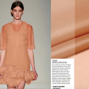 Special Orange 100% Fine Silk Organza Satin Structured/43&quot;/110cm 11mm/for Evening Dresses/Shirts/Cheongsams/Half skirts/By the Yard