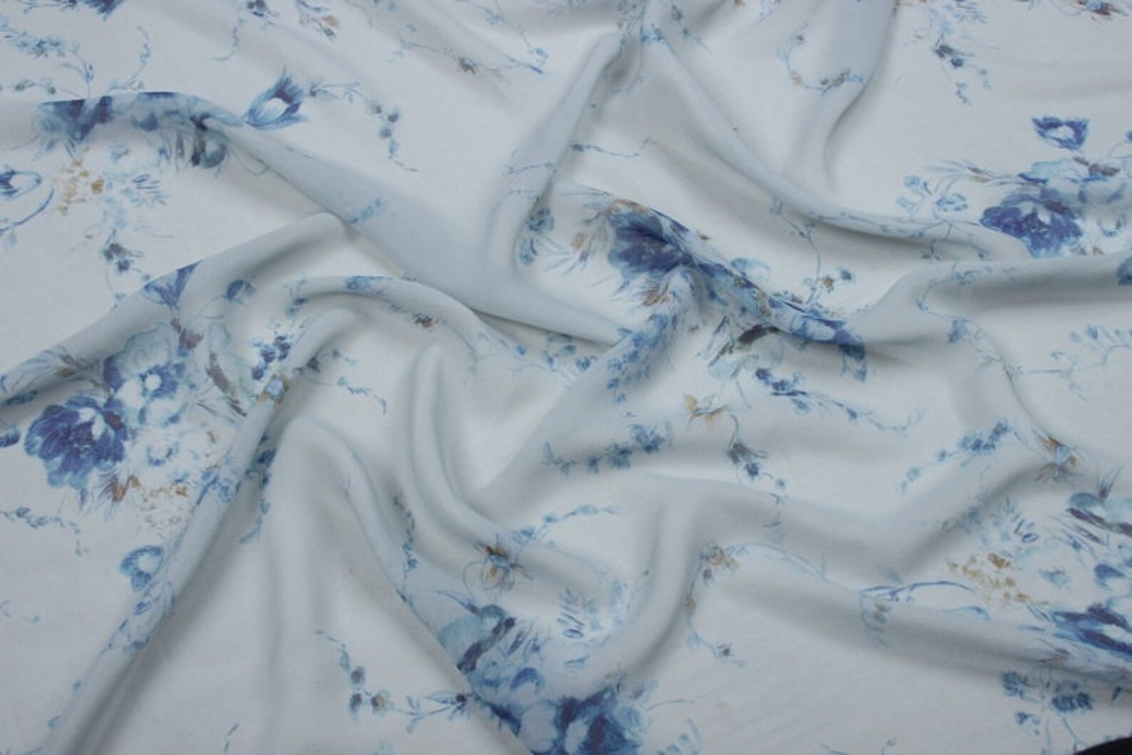 Silk fabric beautiful floral printed Etsy