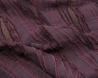 MEIZI - Handmade Mud Silk Special Cut Flower Silk Linen Fabric - 140cm wide by the Yard