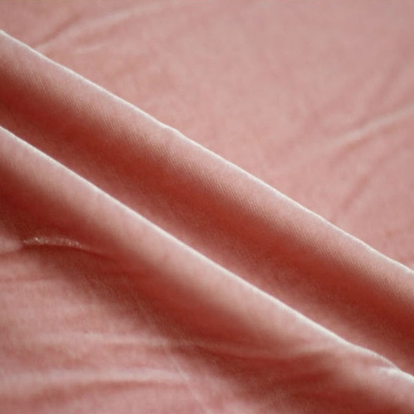 ON SALE - beautiful Warm Pink Silk Velvet,  Fancy Fabric for evening dress/shirts/skirts/blouses/pillow case by the yard