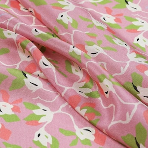 HUAYA - 12 momme Floral Print Silk Crepe de Chine Fabric - 138cm wide by the Yard
