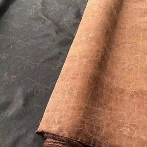 MEILANZHUJU Jacquard Mud Silk Plant Dye Vintage Style 40 Momme Pure Silk Fabric by the yard image 6