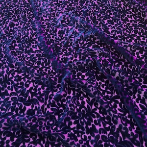 SUOYEA - Beautiful Floral Sheer Burnout Silk Velvet Fabric - 114cm wide by the Yard
