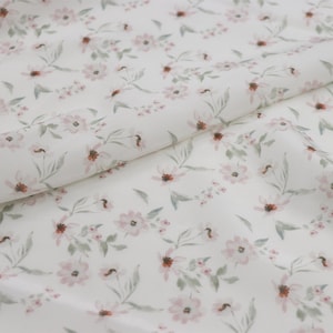 LIUBLI - 12 momme Floral Print Silk Crepe de Chine Fabric - 113cm wide by the Yard