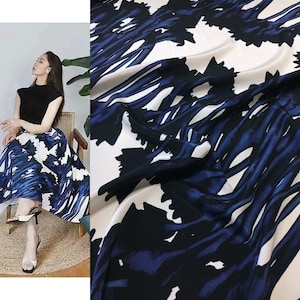HAIYUHUA - 30 Momme Stretchy Heavy Crepe de Chine Silk Fabric - 108cm wide by the Yard