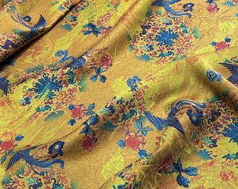 HUAFEN - Handmade 25 Momme HUALUO Jacquard Mud Silk Fabric (Openwork texture) - 112cm by the Yard