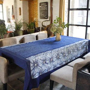 ZUOBU - Indigo bomullsgarn Gradientblått tyg till bordslöpare, gardin, sofföverdrag, sängkläder, örngott, väska, kläder, i fast storlek