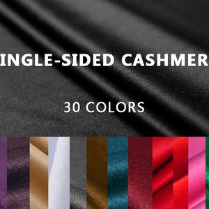 30 COLORS Single-Sided 45% Cashmere Fabric - 150cm wide by the Yard