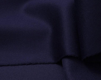 HH25C75W - 25% Cashmere Dark Blue Double Faced Wool Cashmere - 150cm by the yard