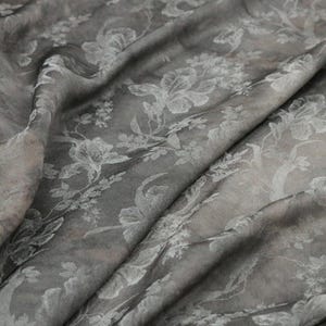 LXZOU - 19 Momme Umweltfreundliche Pflanzenfärbung Jacquard Nostalgische Farbe Seidenkrepp Seidenmischung Viskose-Gewebe - 133 cm breite Masse