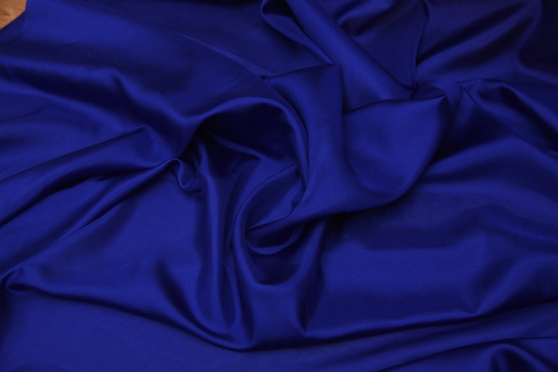 100/% fine silk habotai fabric 114cm45 8mm Fashion silk fabric for clothing dark royal blue shirts by the yard