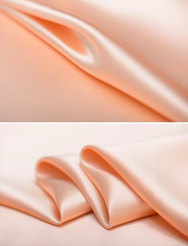 1 yard summer SkitsBlousesDresses Heavy Silk Satin Golden Pink 45 width 40mm Solid Color-Luxury Silk Fabric for Evening dresses