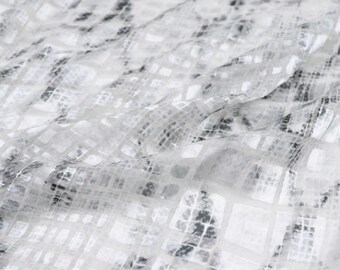 KASEPI - Sheer Burnout Silk Devore Satin Fabric - 140cm wide by the Yard