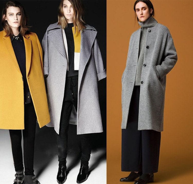 Ljusgrått dubbelsidigt kashmirtyg i ullblandning, 150 cm, flanell-/ull-/kashmirtyg, slipat tyg/vinterkappatyg, metervara bild 5