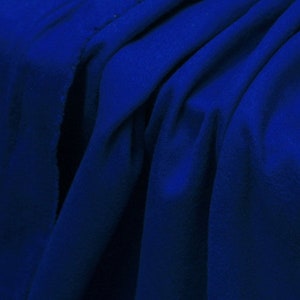 BLSYRHH - Tessuto in lana cashmere double face 30% cashmere blu reale - 150 cm di larghezza tagliato su misura