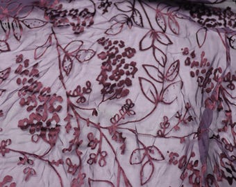 JIURED - Sheer Burnout Silk Devore Satin Fabric - 112cm wide by the Yard