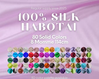 Farbe # 1-40 - 8 Momme 80 Solid Colors Habotai Seidenstoff für Abendkleider - 114 cm breite Masse
