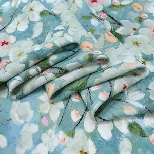 YHLIULITH - Tissu de soie crêpe de Chine épais 30 mm - 140 cm de large sur 1,26 mètre