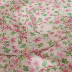 JFHXHL - 8 Momme Floral Print Silk Georgette Fabric - 140cm wide by the Yard