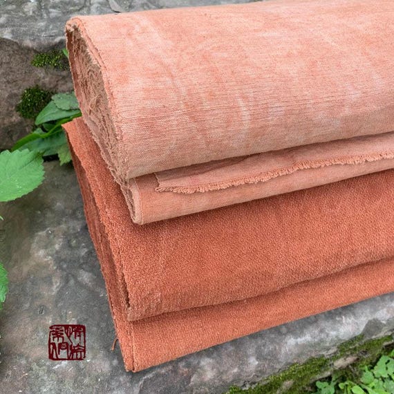 Hand woven cotton fabric, Hand dyed with Natural mineral dyes, Beautiful erythrinus craft fabric Coarse fabric- by the meter