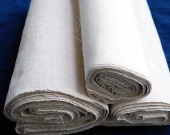 Hand Woven Cotton Fabric: Greige Shibori Style, DIY Dyeing (40-43cm Width)