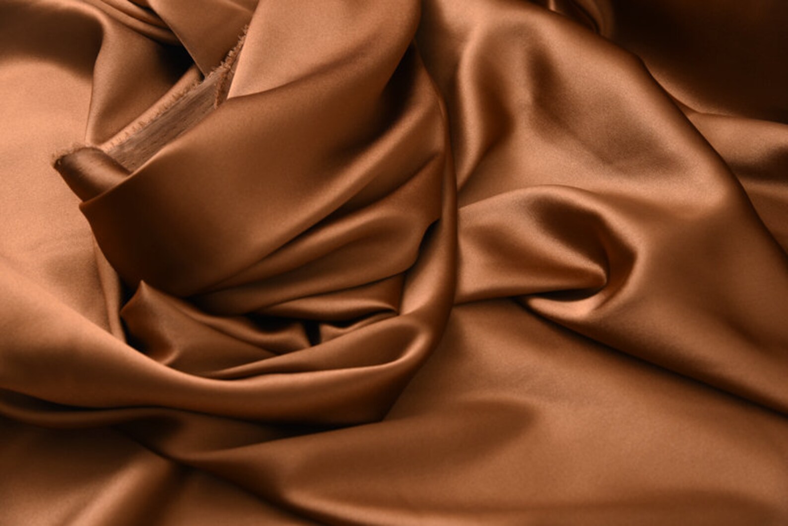 Caramel colour Stretch silk Satin Fabric/19mm silk fabric for Etsy