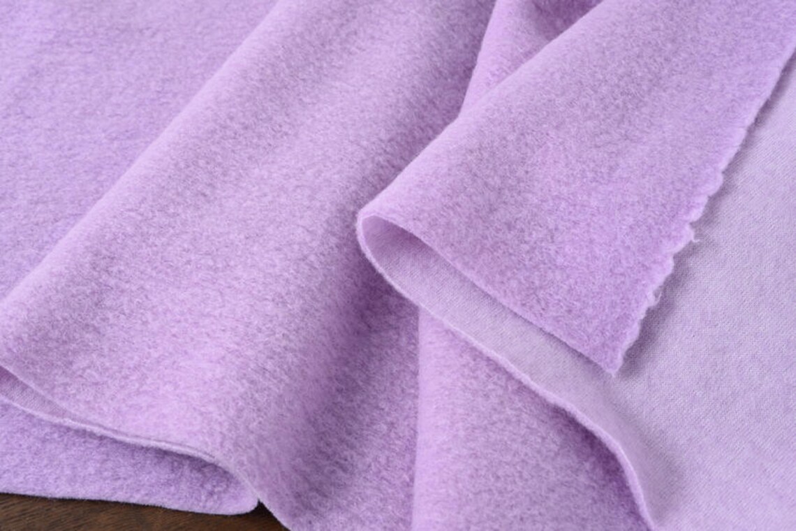 On Sale Beautiful Light Purple Knitted Wool Blend Fabric Etsy