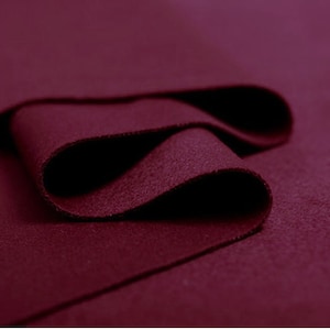 ZIHONG - Purple Red Double Faced Cashmere Wool Fabric - 150cm wide by the Yard