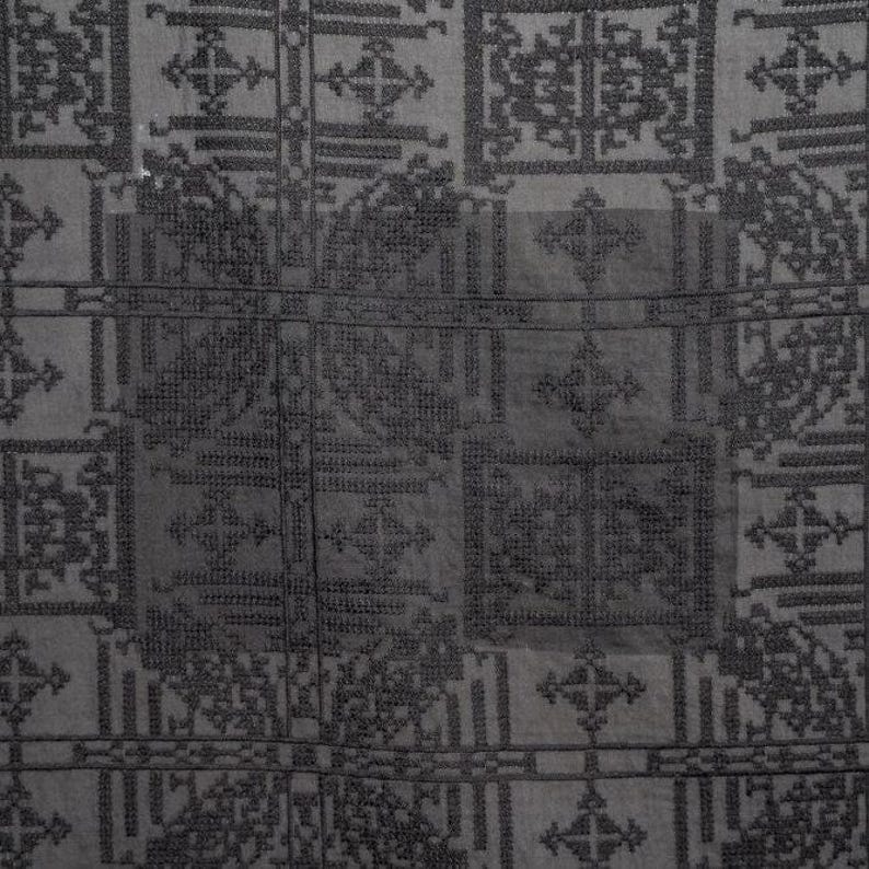 SHIZIXIU - Vintage Cross-Stitched Embroidered Silk Cotton Fabric - 135cm wide by the Yard image 10