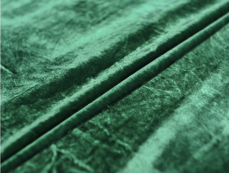 ON SALE Solid Jade Green Velvet Fancy Fabric for Etsy