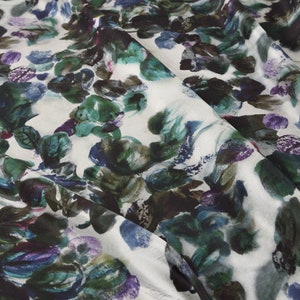 HUALEI - 10 Momme Digital Print Silk Habotai 140cm wide by the Yard