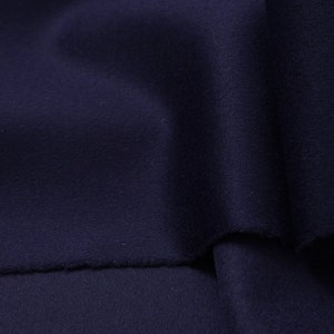 HH25C75W - 25% Kaschmir Dunkelblaue Double Faced Wolle Kaschmir - 150 cm Großvorlage