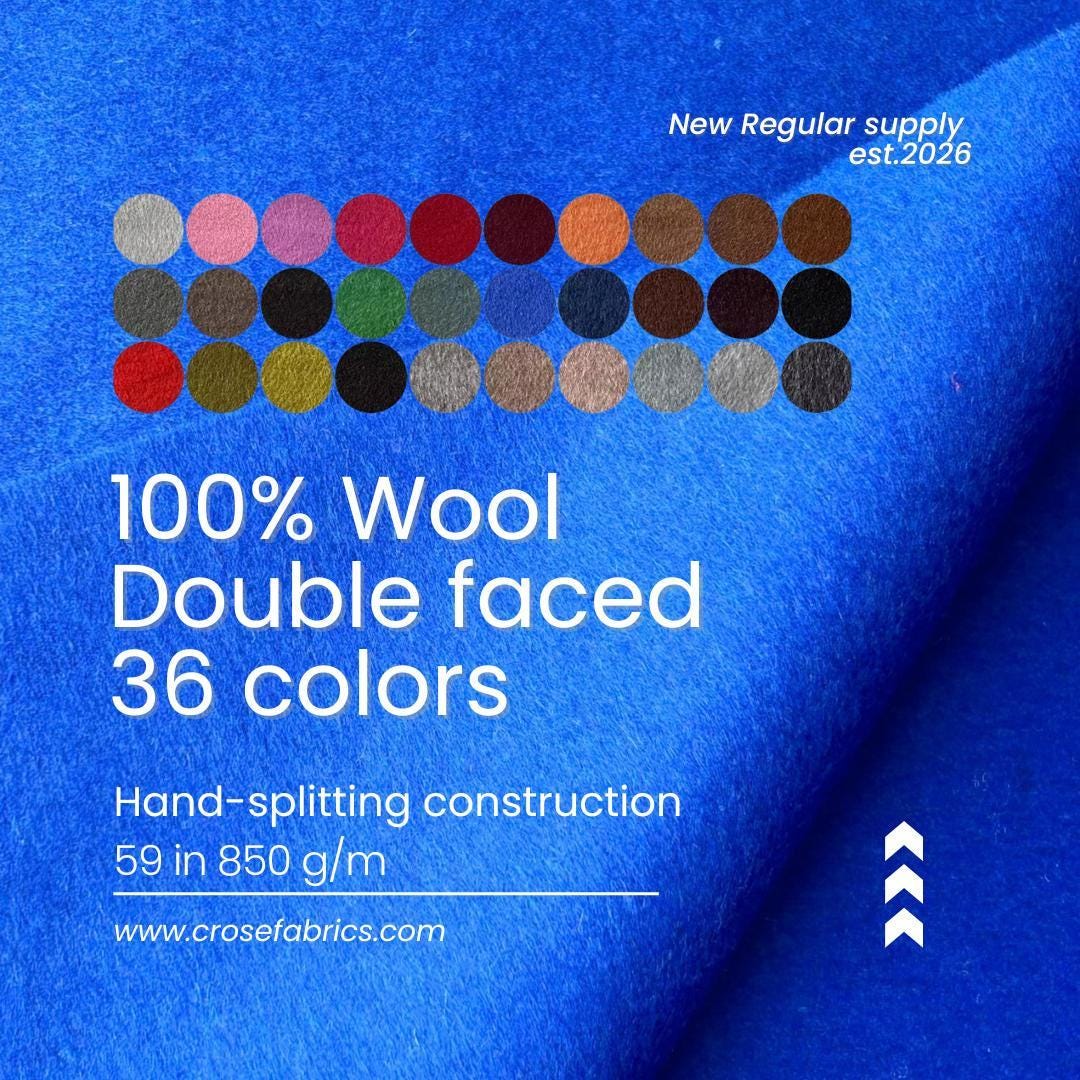 100% Wool Fabric, 36 Solid Colors, 59 display picture 2