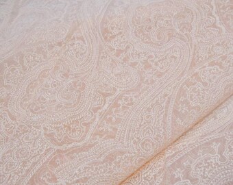 JFHPSL - Tissu organza de soie rose broderie cachemire - 150 cm par mètre