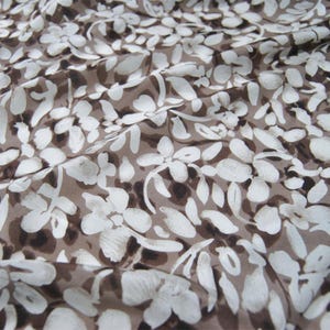 SUYAAB - 12 momme Floral Print Silk Crepe de Chine Fabric - 138cm wide by the Yard