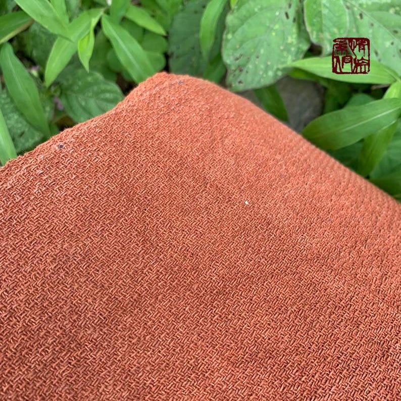 Hand woven cotton fabric, Hand dyed with Natural mineral dyes, Beautiful erythrinus craft fabric Coarse fabric- by the meter heavier Palindrome