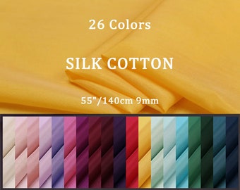 26 Multi Solid Colors 9 Momme Seide Baumwollstoff - 140 cm breite Masse