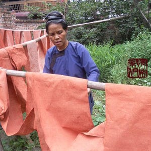 Hand woven cotton fabric, Hand dyed with Natural mineral dyes, Beautiful erythrinus craft fabric Coarse fabric- by the meter image 6