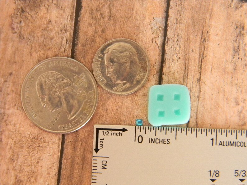 Tiny Faceted Square Silicone Flexible Mold