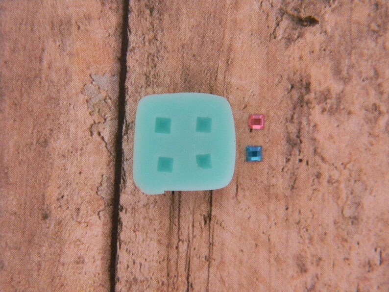 Tiny Faceted Square Silicone Flexible Mold
