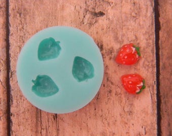 Silicone Flexible Mold - Tiny Strawberry