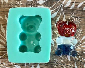 Details about   Big Gummy Bear Mold Large Silicone Gummy Molds 1 Inch 4 X Pack With 2 X Droppe 