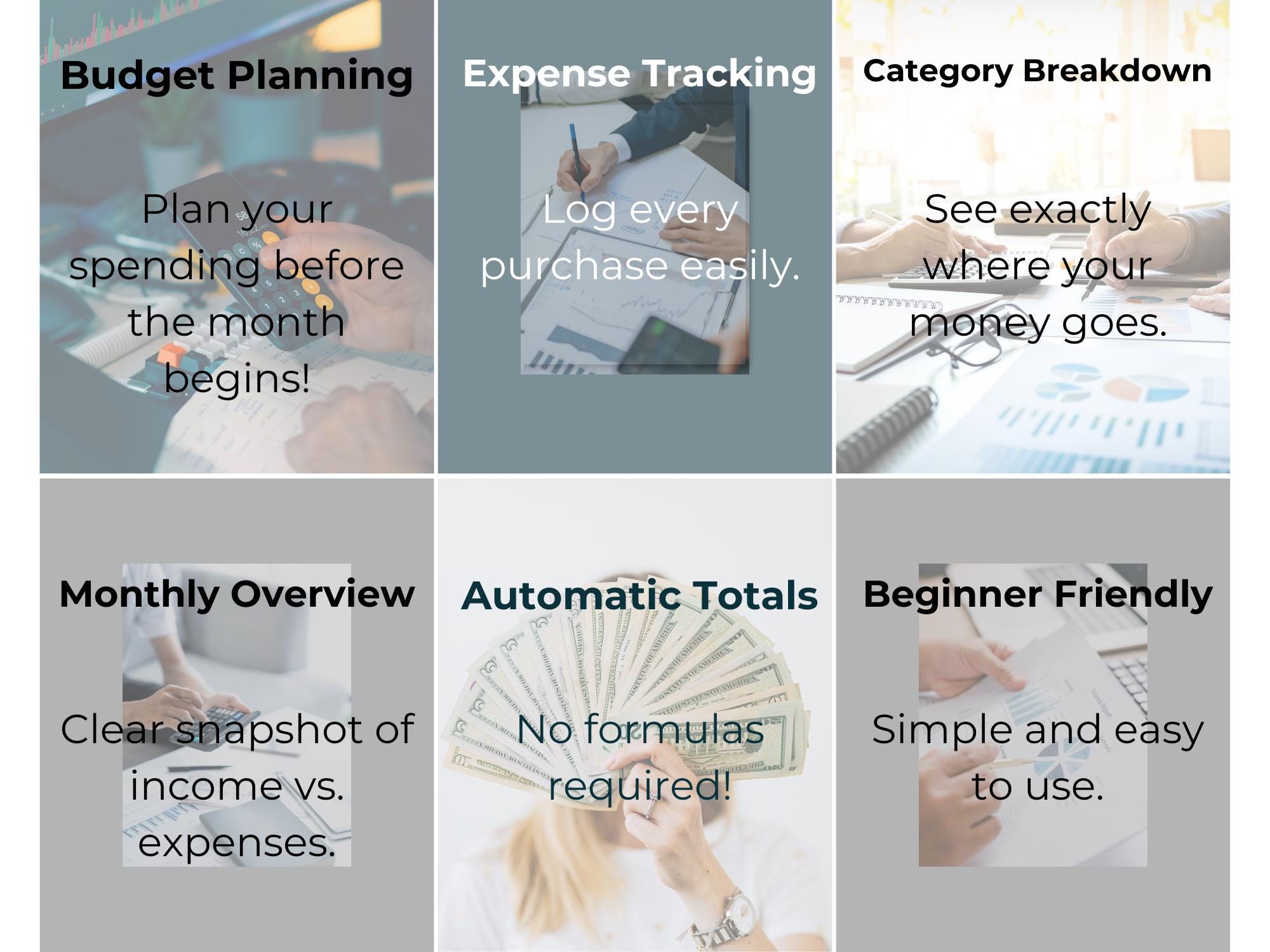 Monthly Budget Tracker Excel Spreadsheet | Personal Finance Planner ...