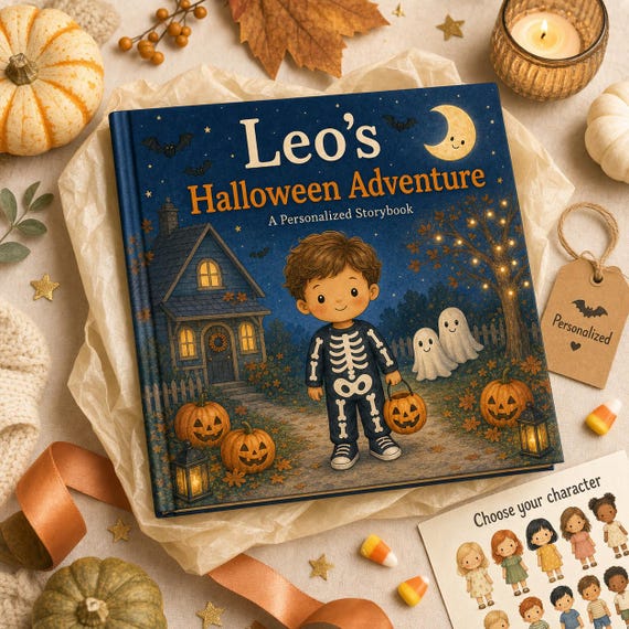 Personalized Halloween Book | Custom Name Storybook | Halloween Gift for Kids
